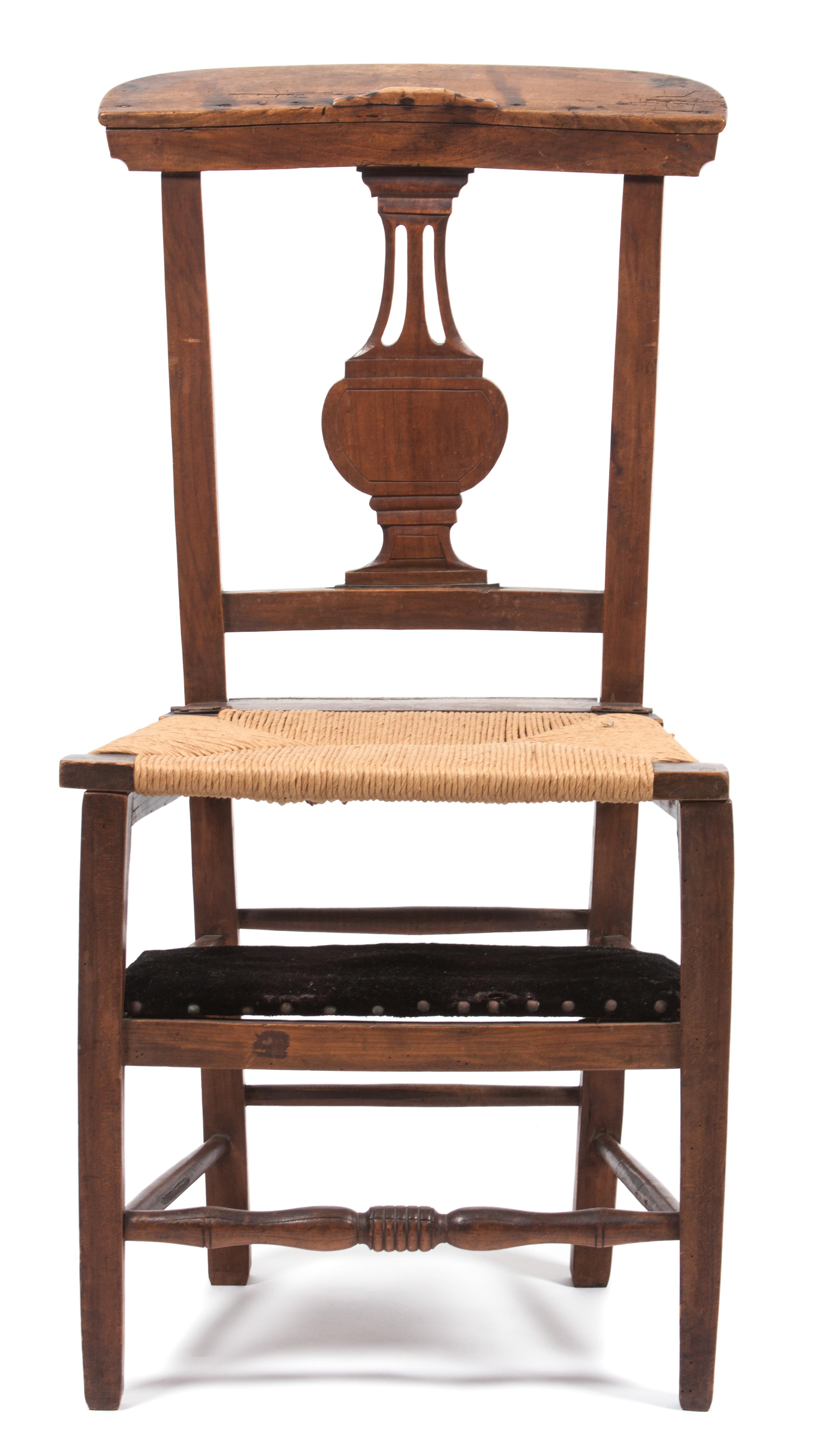 A French Provincial Fruitwood Prie Dieu Height 36 inches. — 19TH/20TH CENTURY