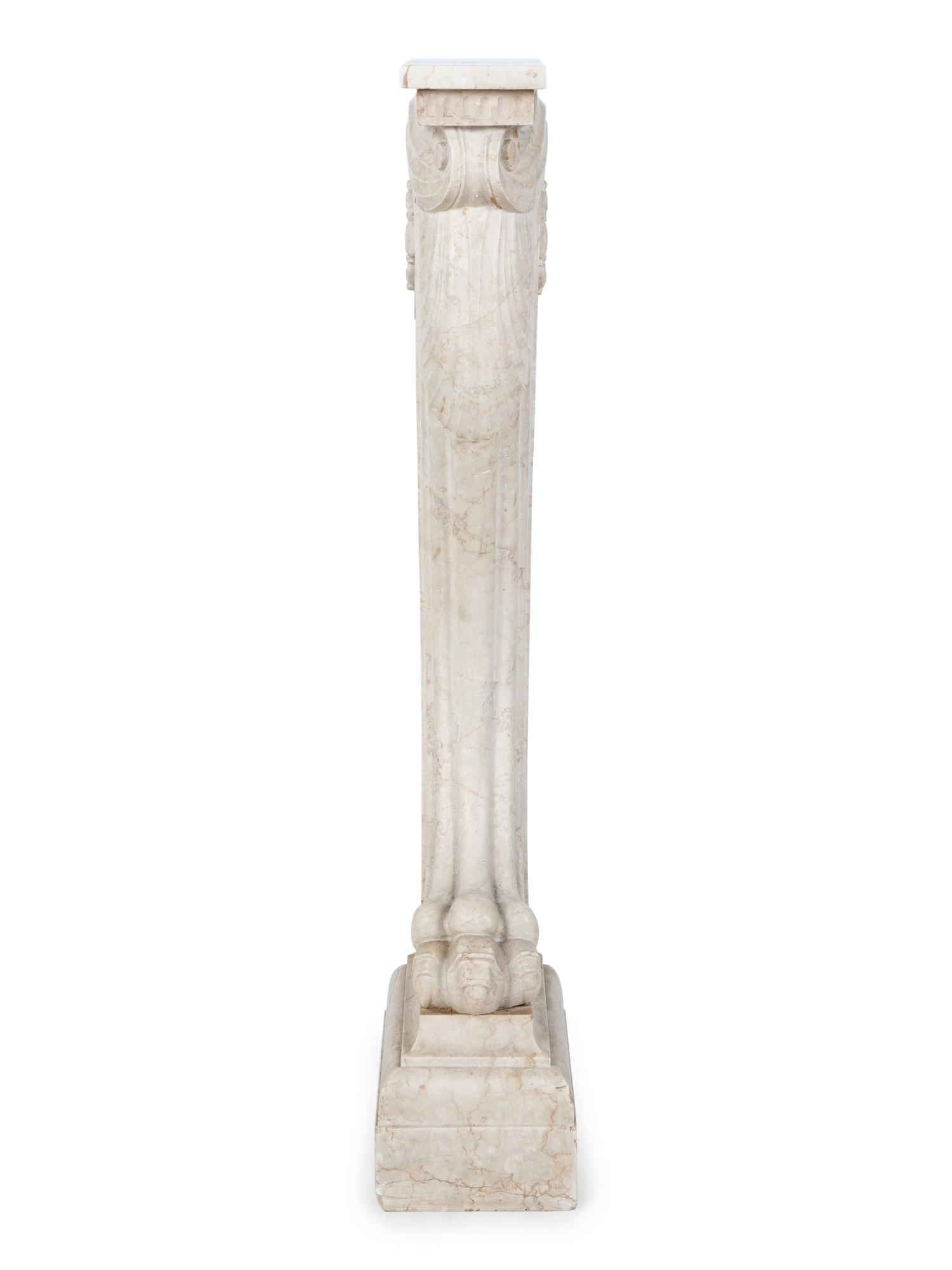 A Group of Four Carved Marble Corbels — 19TH CENTURY