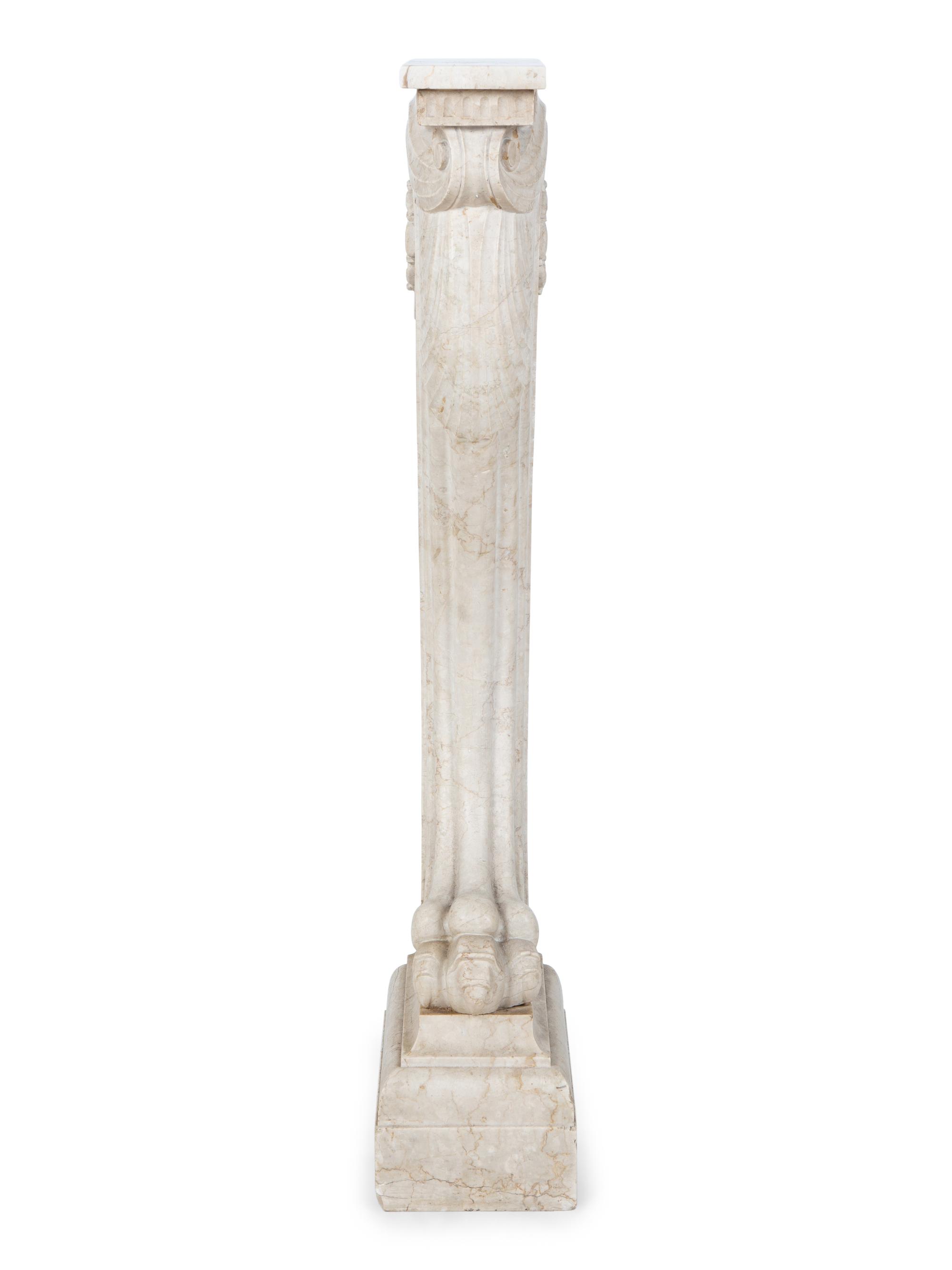 A Group of Four Carved Marble Corbels — 19TH CENTURY