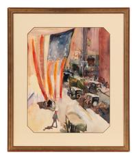 The Flag (New York Street Scene)