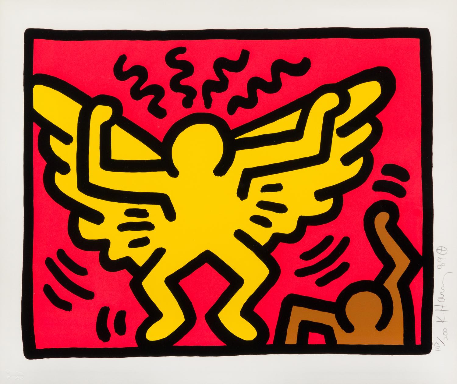 Keith Haring, (American, 1958-1990), Untitled (from Pop Shop IV), 1989