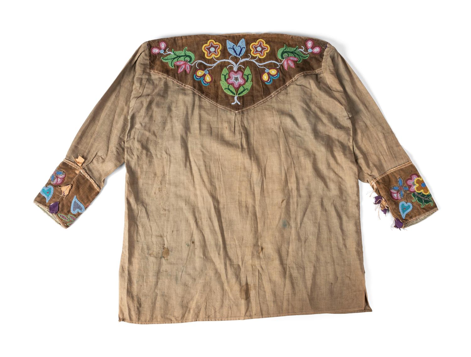 Great Lakes Linen Shirt, with Beaded Front