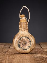 Spanish New Mexican Rawhide Tobacco Canteen