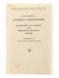 [MANHATTAN PROJECT]. OPPENHEIMER, J. Robert (1904-1967). A group of works relating to Oppenheimer from the library of American scientist and chairman of the National bureau of Standards, Wallace R. Brode (1900-1974), comprising: