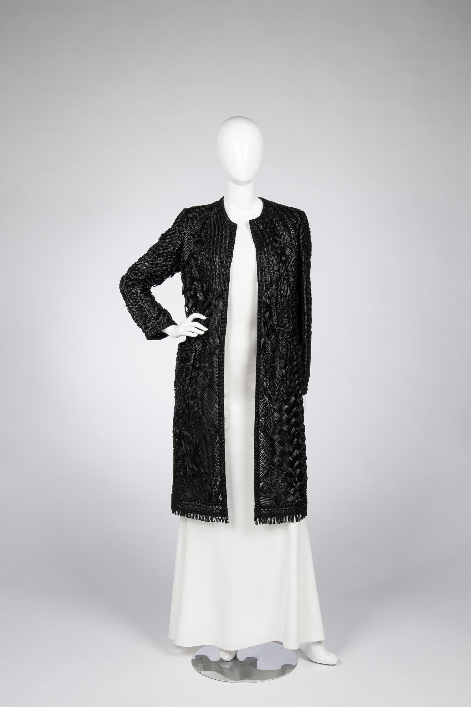 Chado Ralph Rucci Braided and Woven Leather Jacket