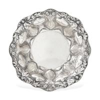 An American Art Nouveau Silver Floral Repousse Bowl