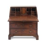 A George III Provincial Oak Slant-Front Secretary Desk