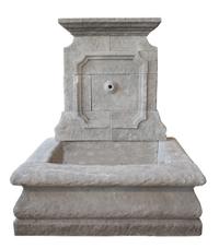 A Limestone Wall Fountain 44" W x 31" D x 55" H — France, 19th Century