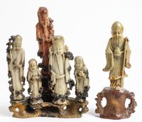Two Carved Soapstone Articles Height of taller 9 1/4 inches. — 19TH/20TH CENTURY