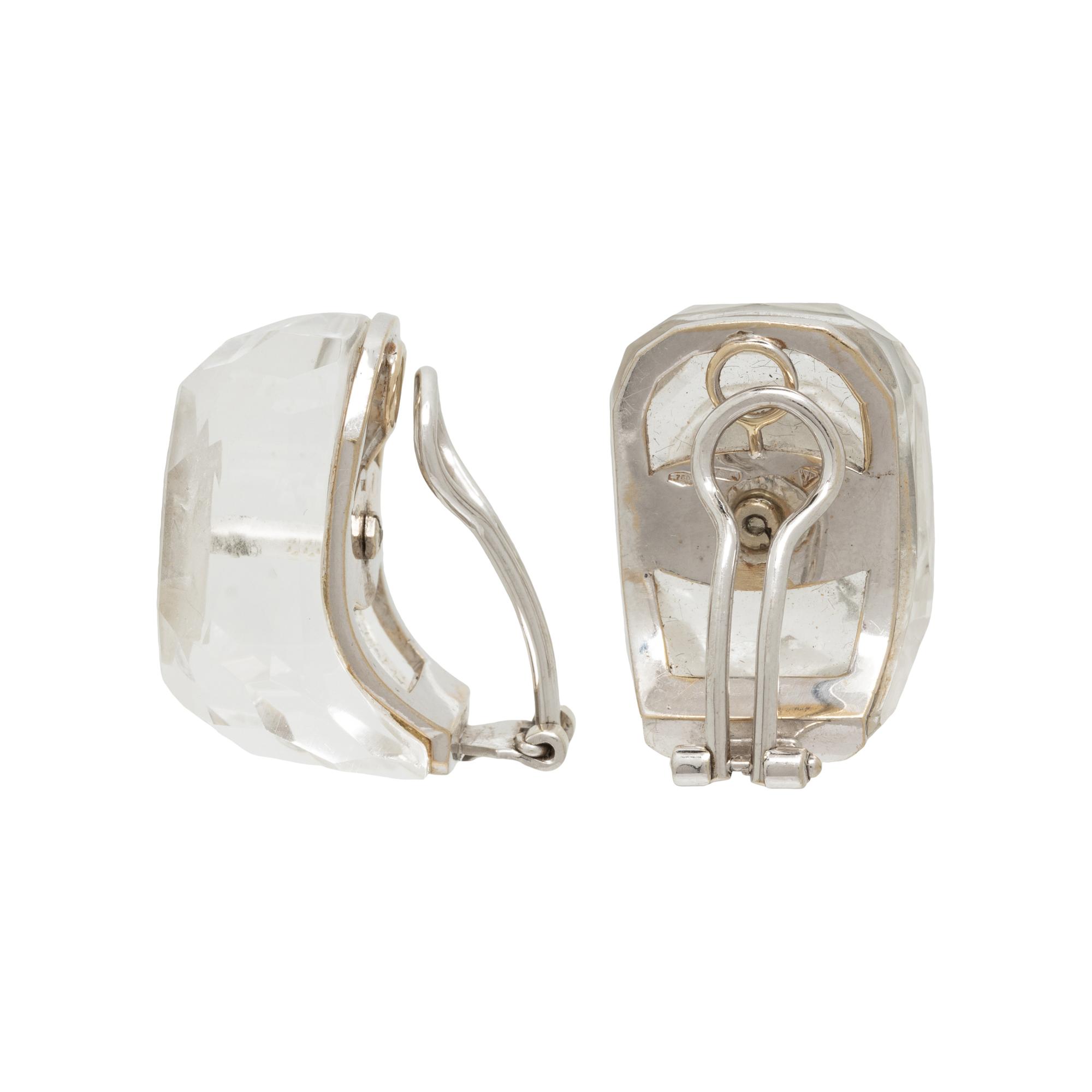 ROCK CRYSTAL AND DIAMOND EARRINGS