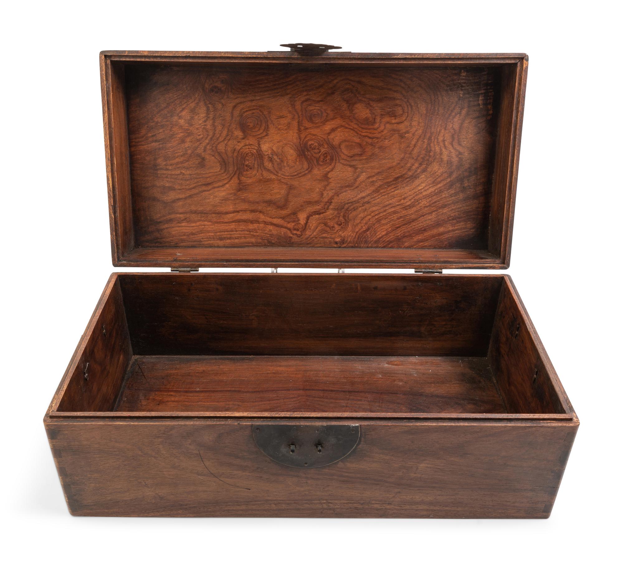 A Chinese Huanghuali Rectangular Document Box