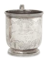 An American Coin Silver Cake Basket and Mug — Mid-19th Century