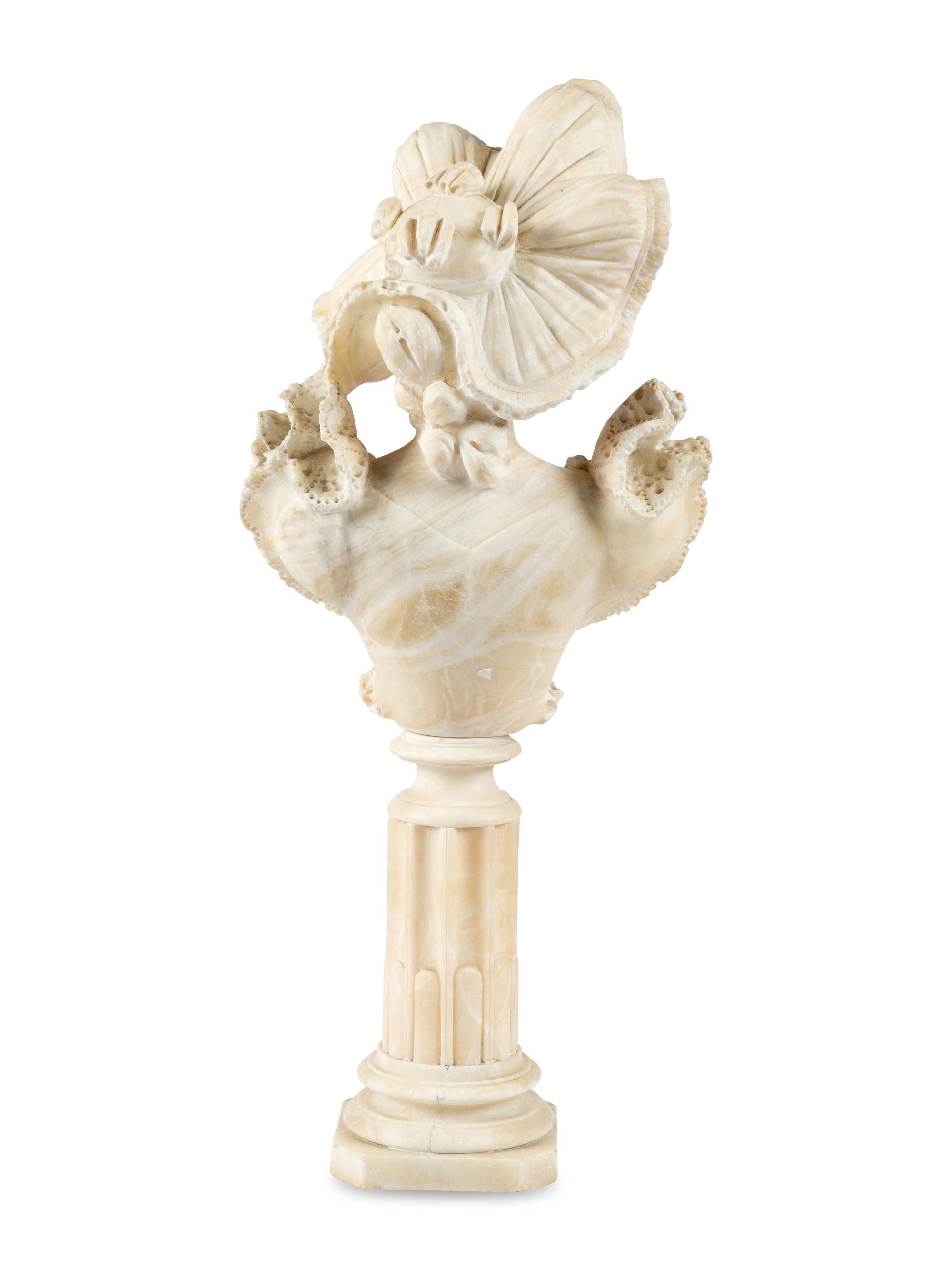 A Continental Alabaster Bust