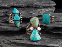 Navajo Rings, with Turquoise
