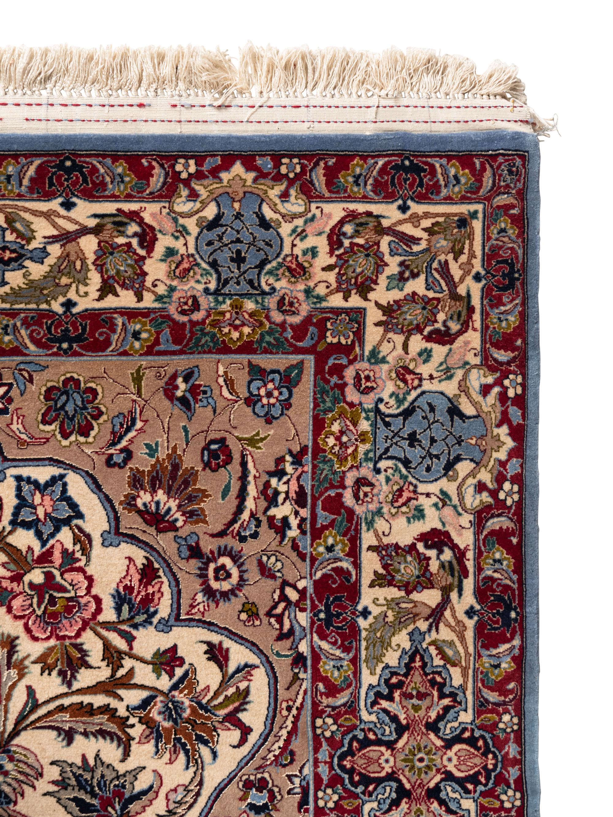 An Isfahan Wool and Silk Rug