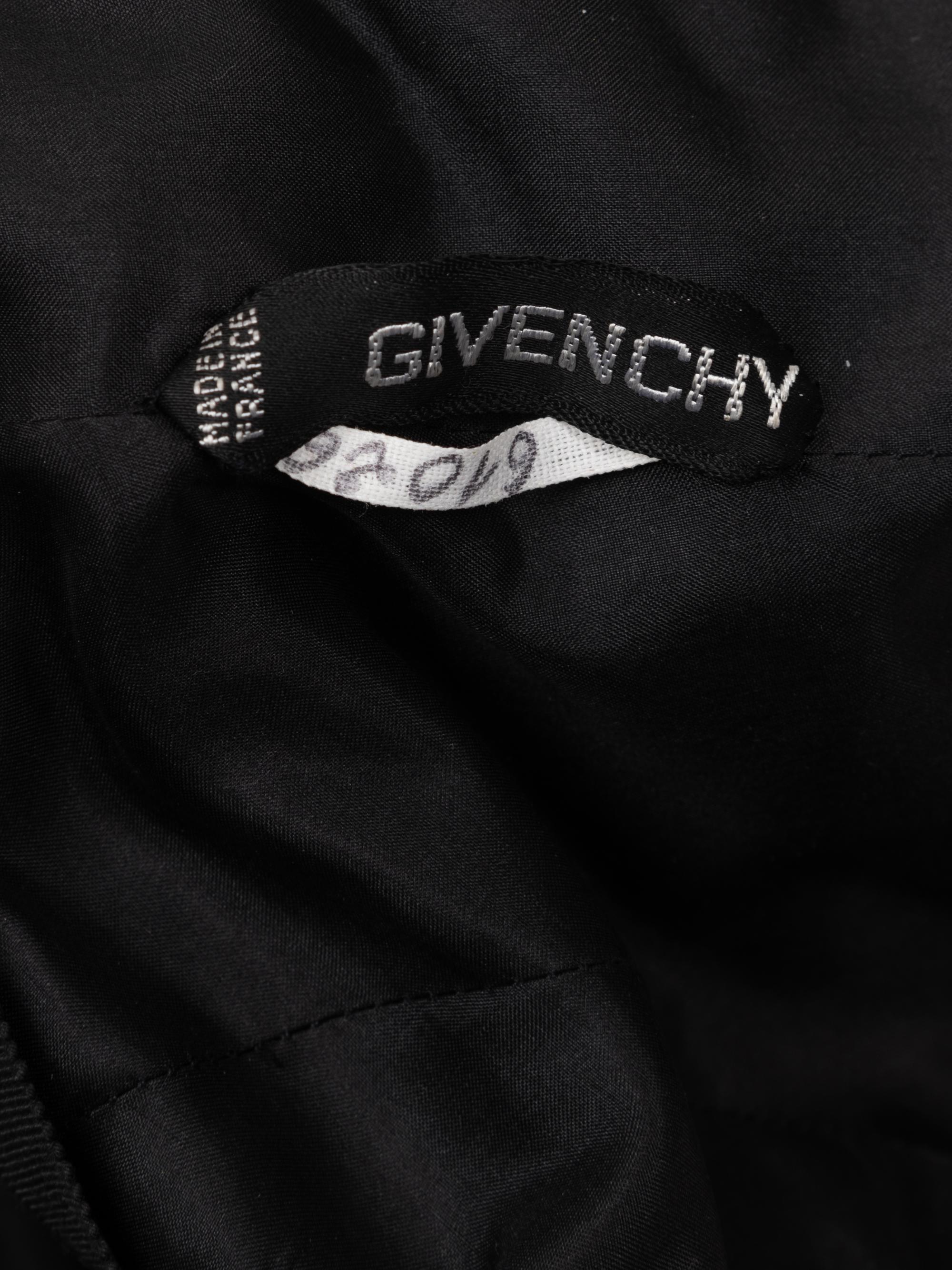 Givenchy Haute Couture Velvet and Taffeta Dress with Rolled Neck, Fall 1978