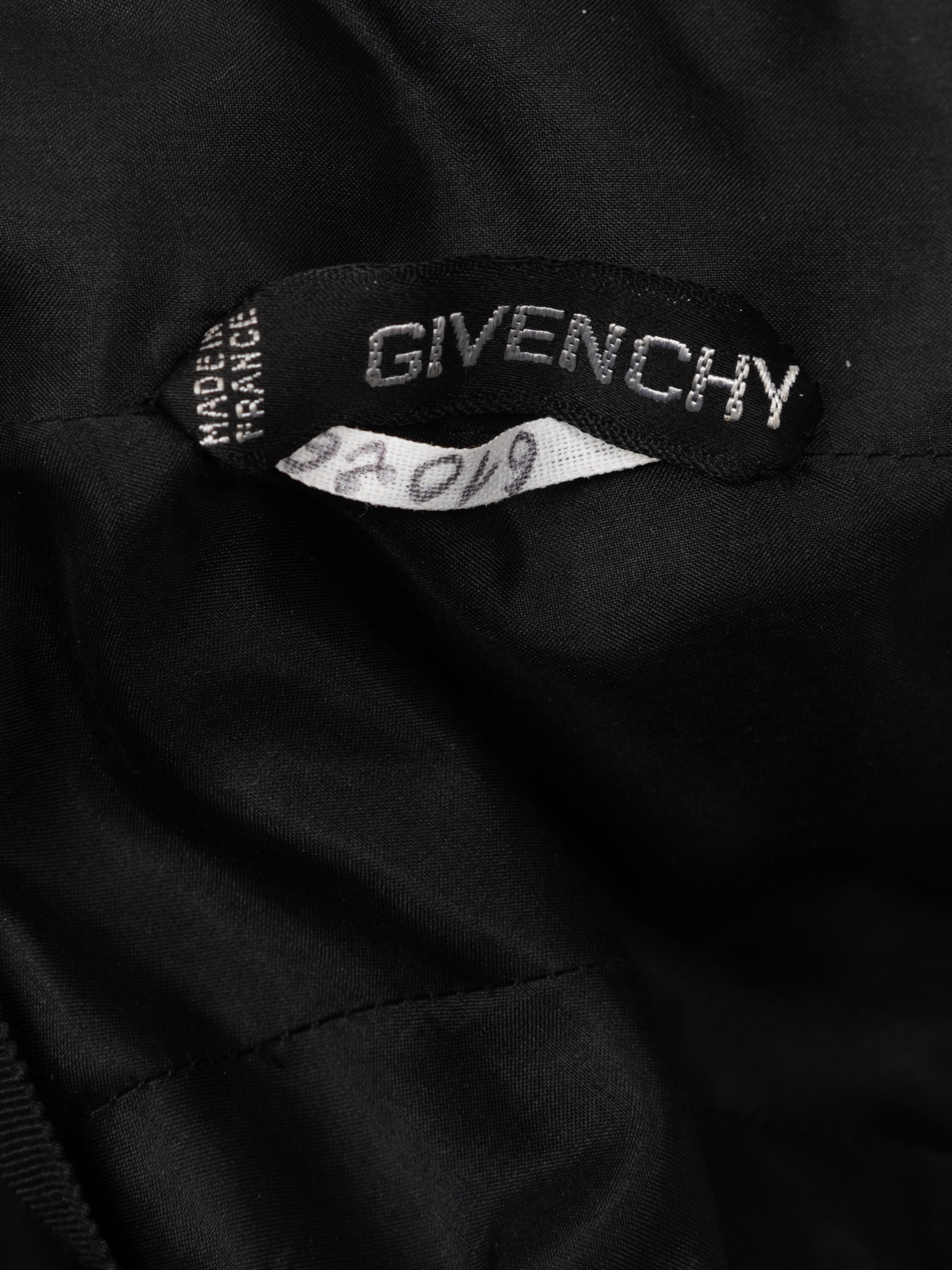 Givenchy Haute Couture Velvet and Taffeta Dress with Rolled Neck, Fall 1978