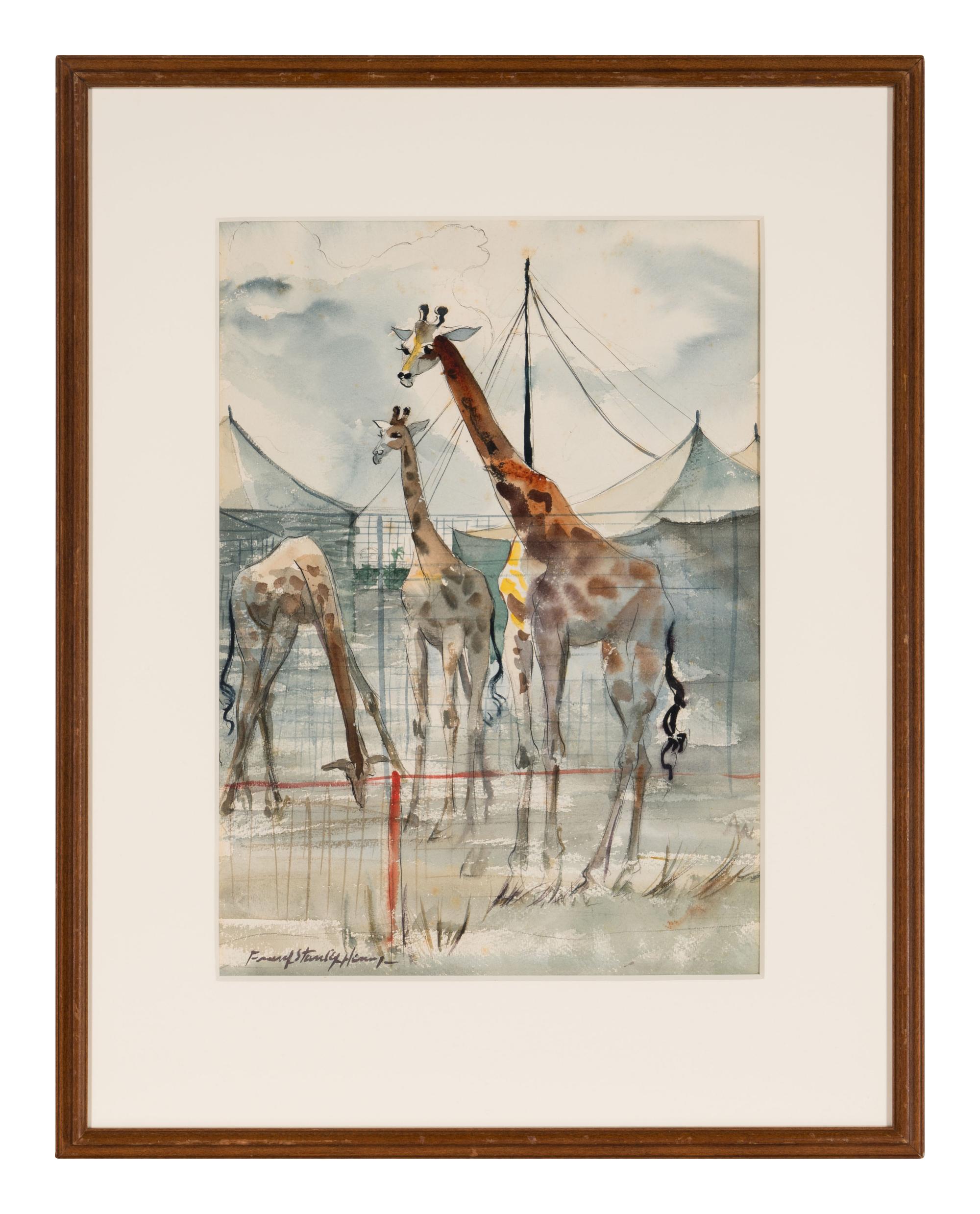 Circus Backlot with Giraffes, Sarasota, Florida