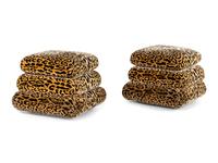A Pair of Contemporary 'Pouf' Seats with Scalamandré Upholstery