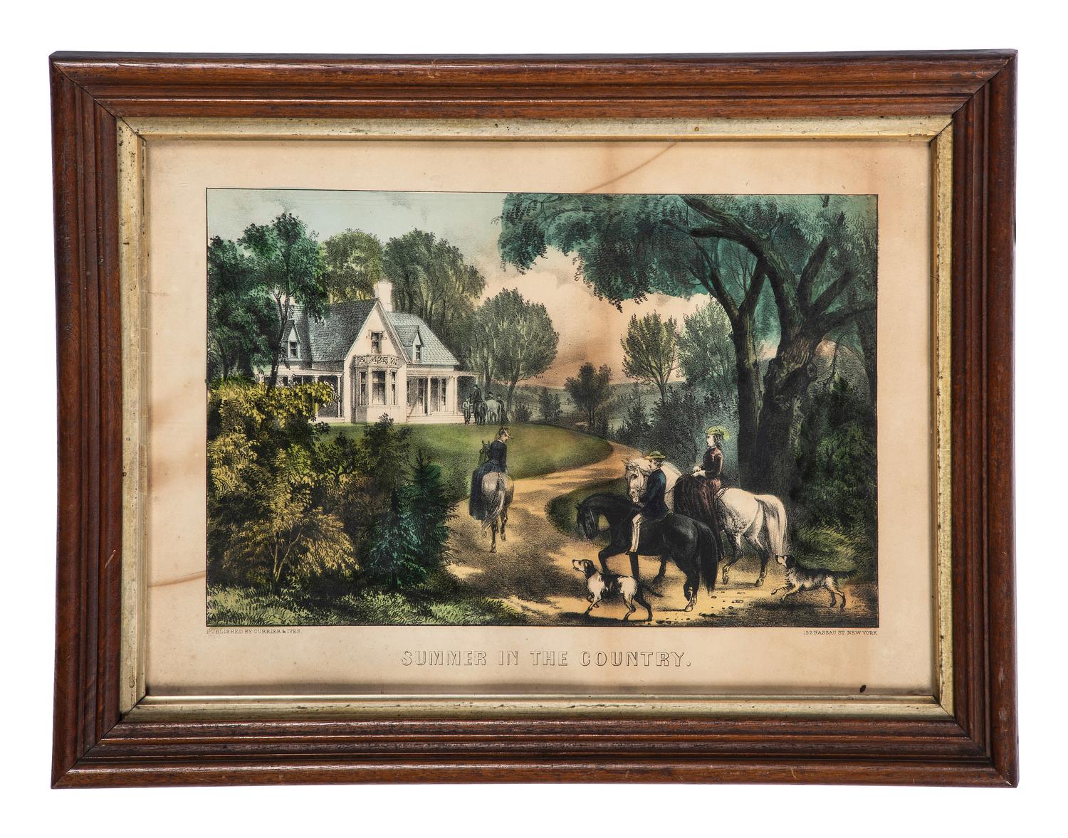 Two Currier & Ives Hand-Colored Lithographs