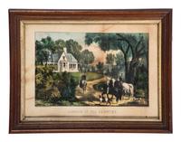 Two Currier & Ives Hand-Colored Lithographs