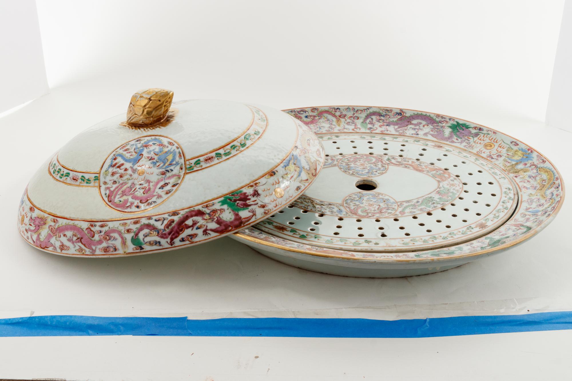 A Chinese Export Porcelain Meat Platter and Cover