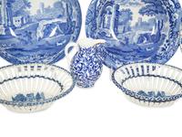 A Group of English Blue and White Porcelain Articles