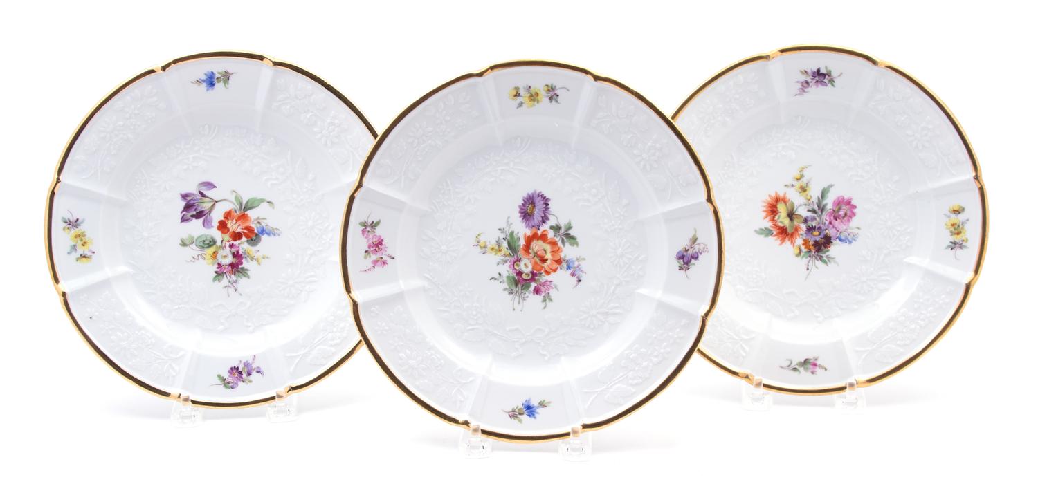 A Set of Eleven German Porcelain Plates