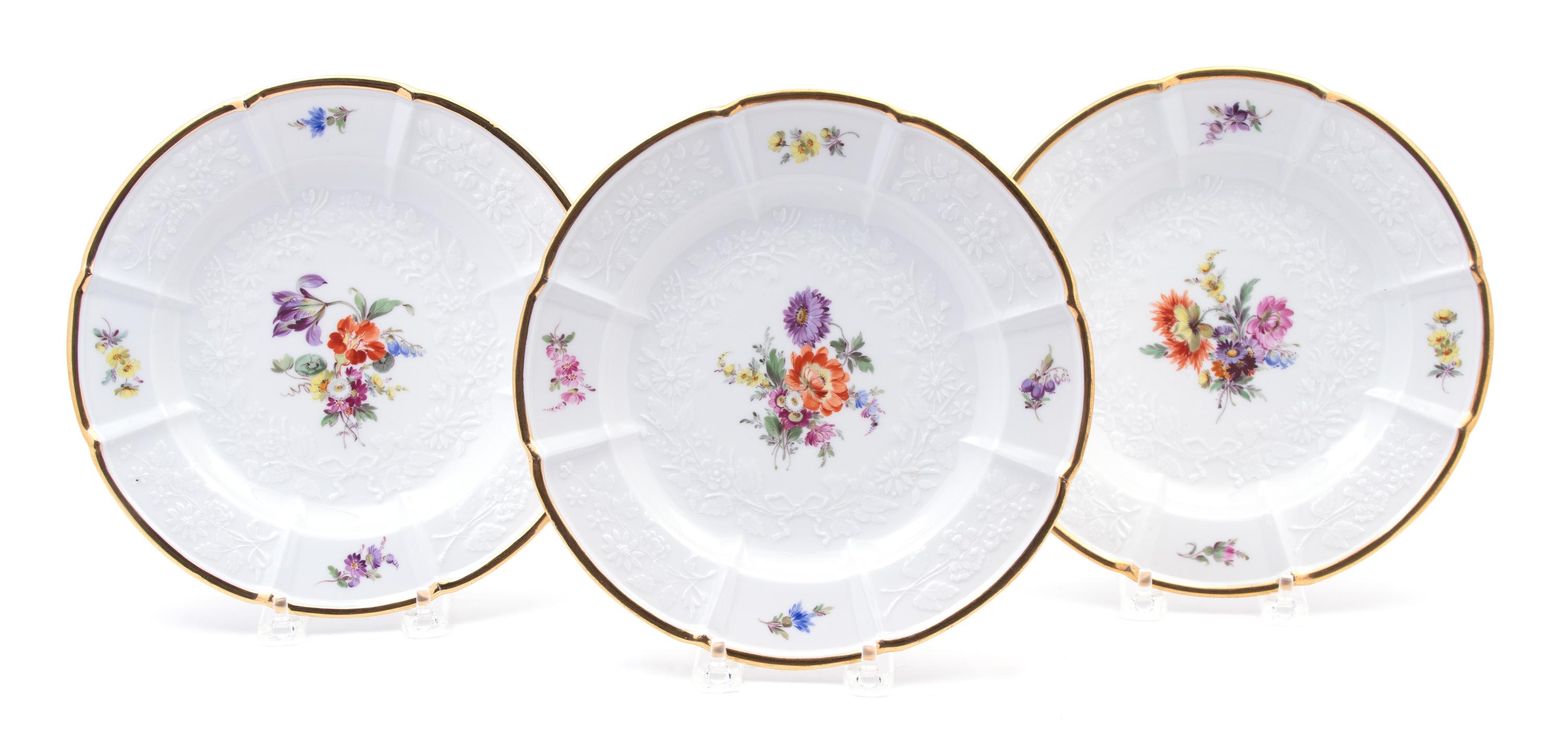 A Set of Eleven German Porcelain Plates