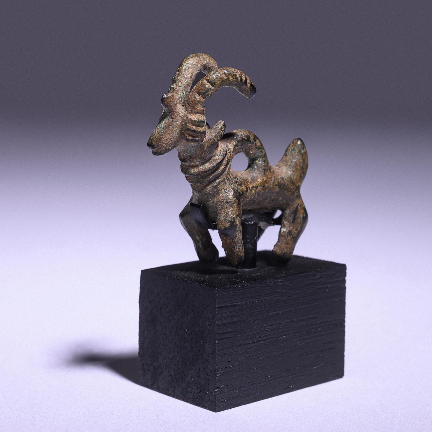 Three Near Eastern Bronze Ibexes
