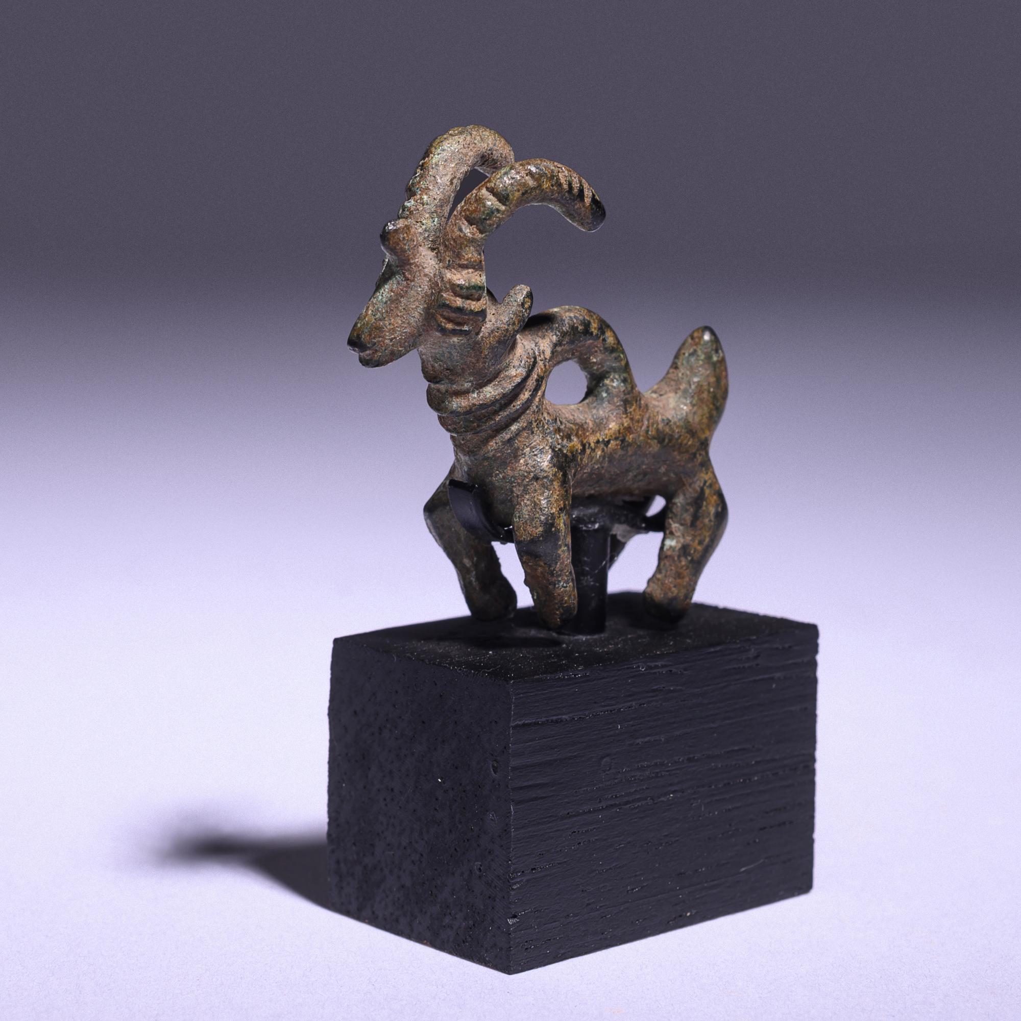 Three Near Eastern Bronze Ibexes