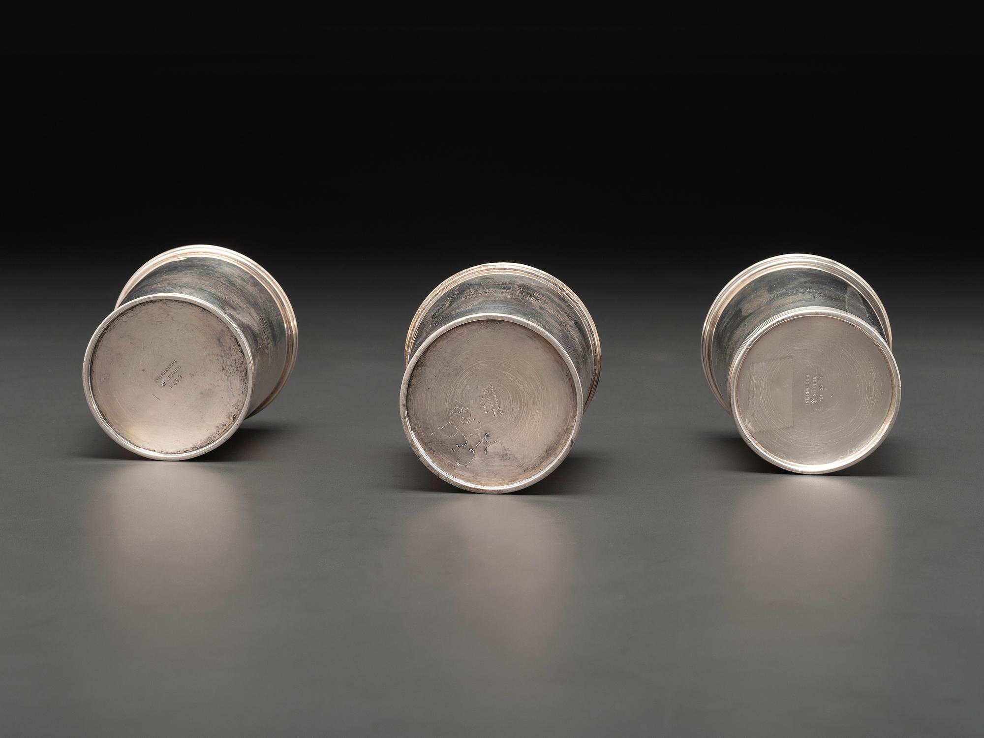 Three Silver Julep Cups