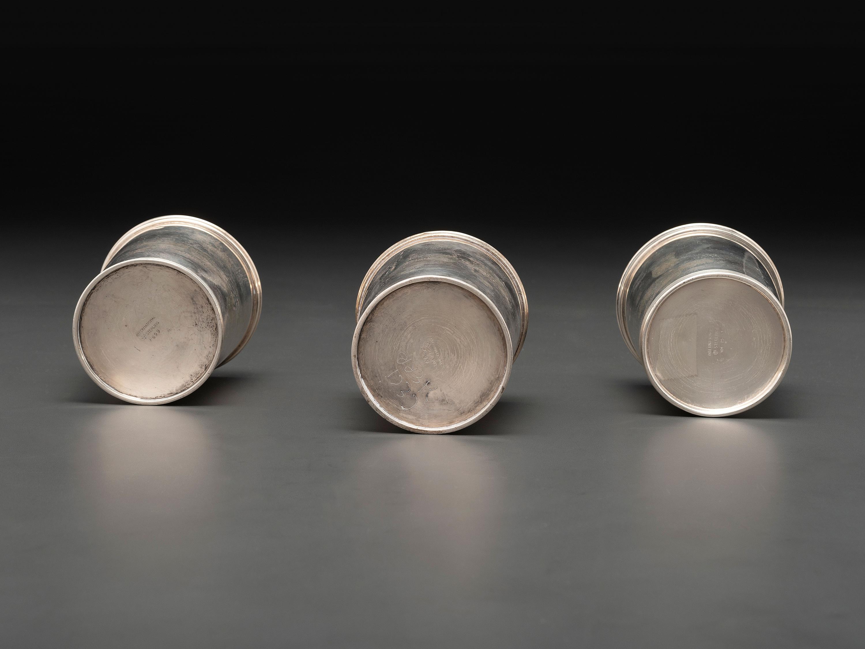 Three Silver Julep Cups
