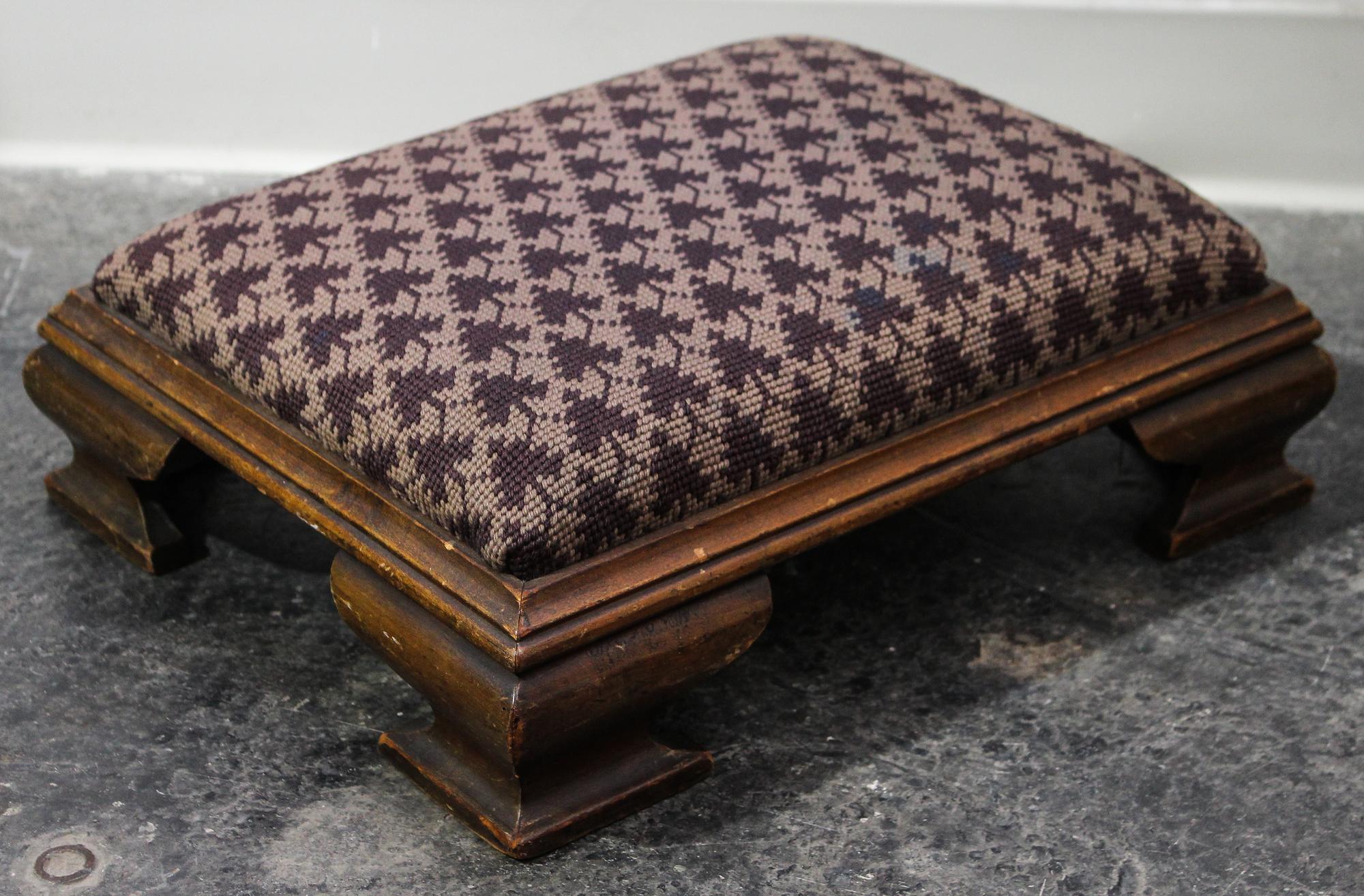 An Empire Style Foot Stool Height 4 1/2 x width 16 x depth 12 3/4 inches.