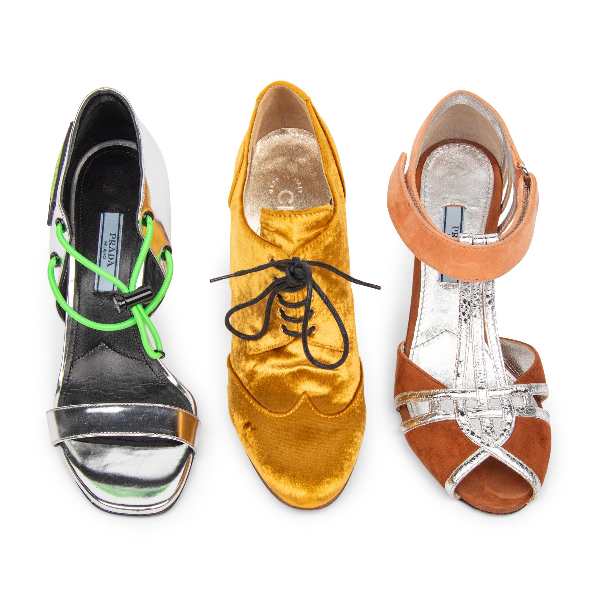 PRADA & CHANEL, THREE PAIRS OF PUMPS