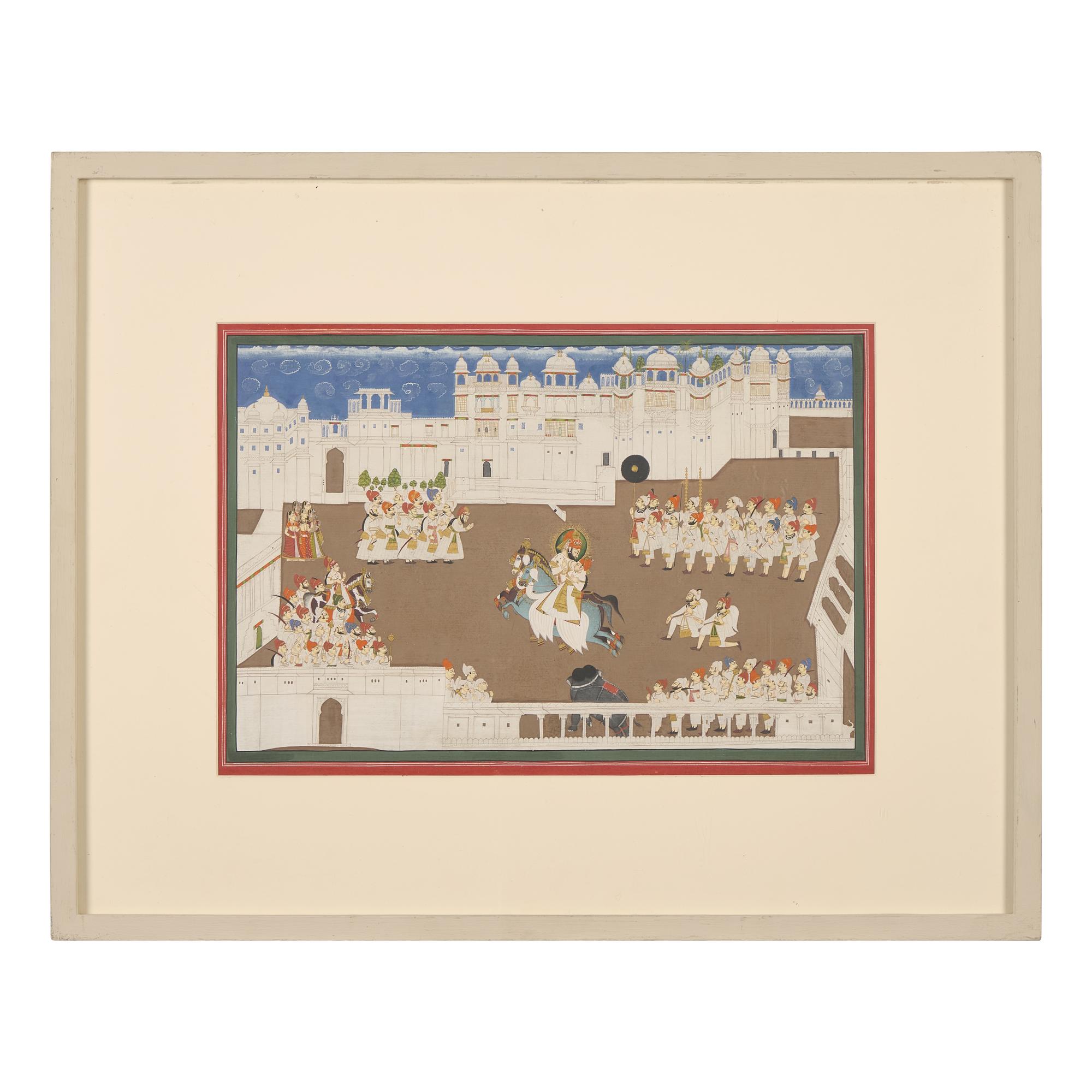 Kamal Pandy, Procession at Udaipur Palace, 1979 — 1979年作《烏代浦皇宮出巡圖》