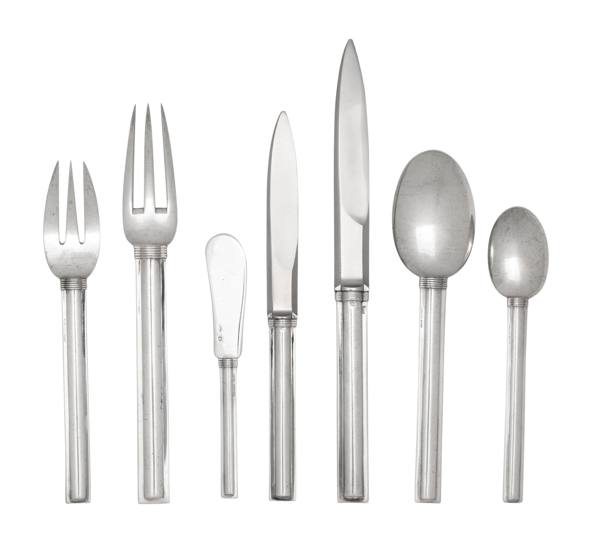 A Puiforcat Silver Flatware Service