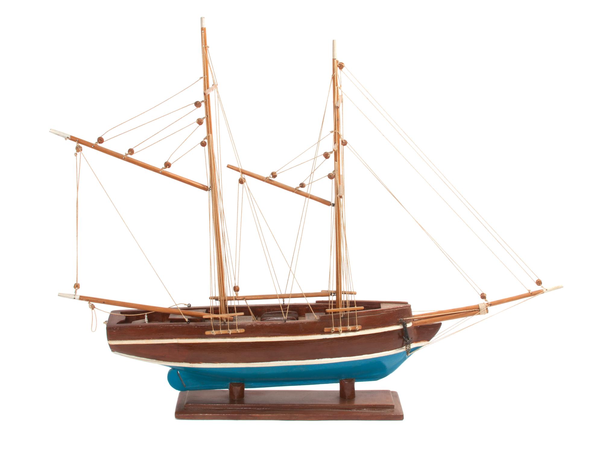 Two Model Sailing Ships Height of first 24 inches.