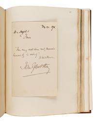[The Red Cross]. An exceptional album of autographs, letters, and original artwork assembled to benefit the British Red Cross during WWI. [N.p.: N.p.], 1917.