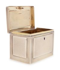 A Russian Silver Tea Caddy