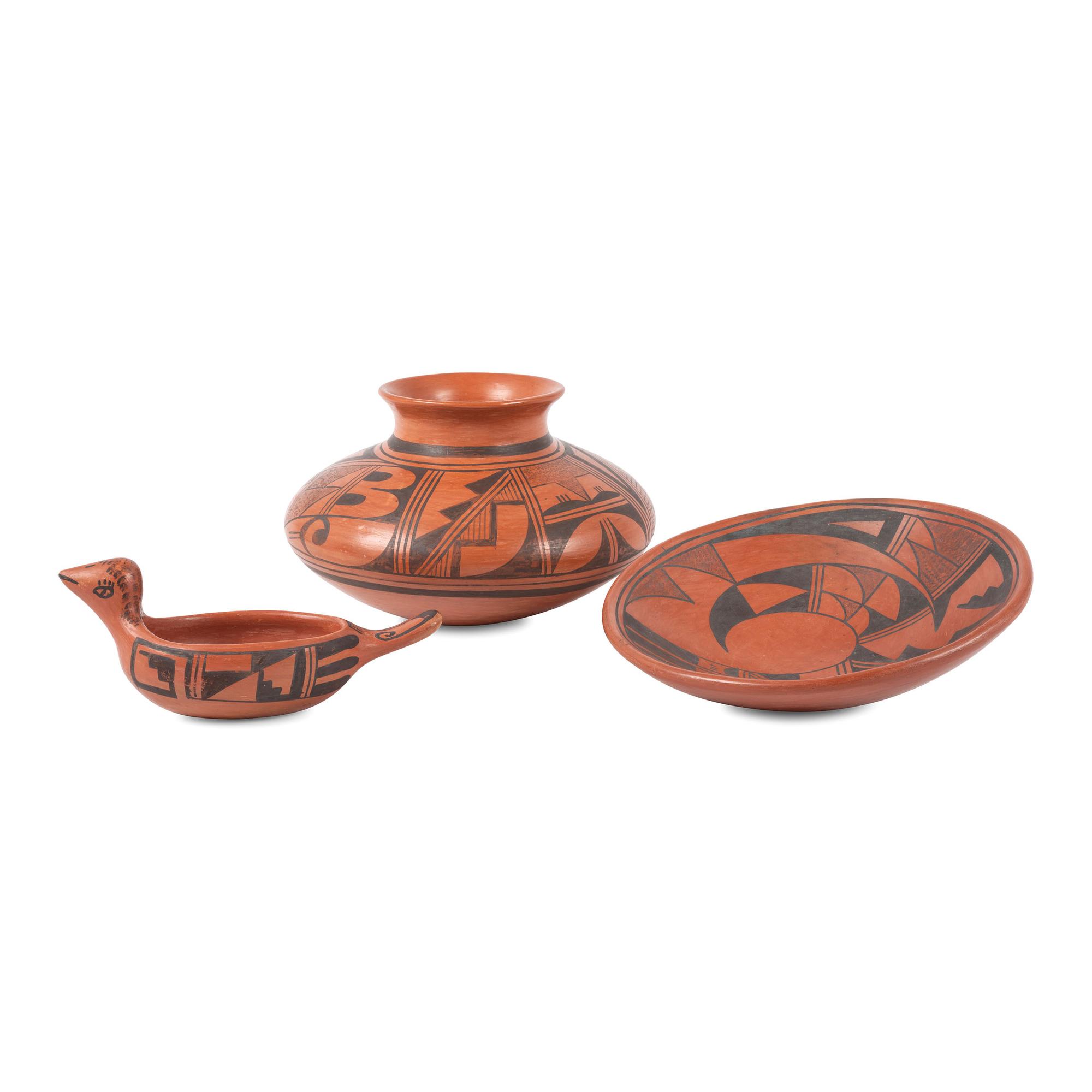 Group of Hopi Pottery Jars