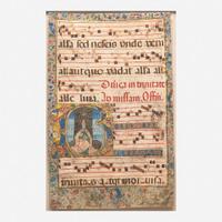 An Illuminated Gradual Leaf 16th century or earlier