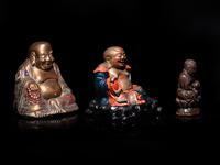 Three Chinese Figures of Laughing Buddha