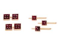 TIFFANY & CO., YELLOW GOLD AND RUBY DRESS SET