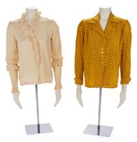 Collection of Six Vintage Designer Blouses, 1970-90s
