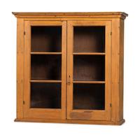 A Paint Decorated Pine Hanging Cupboard