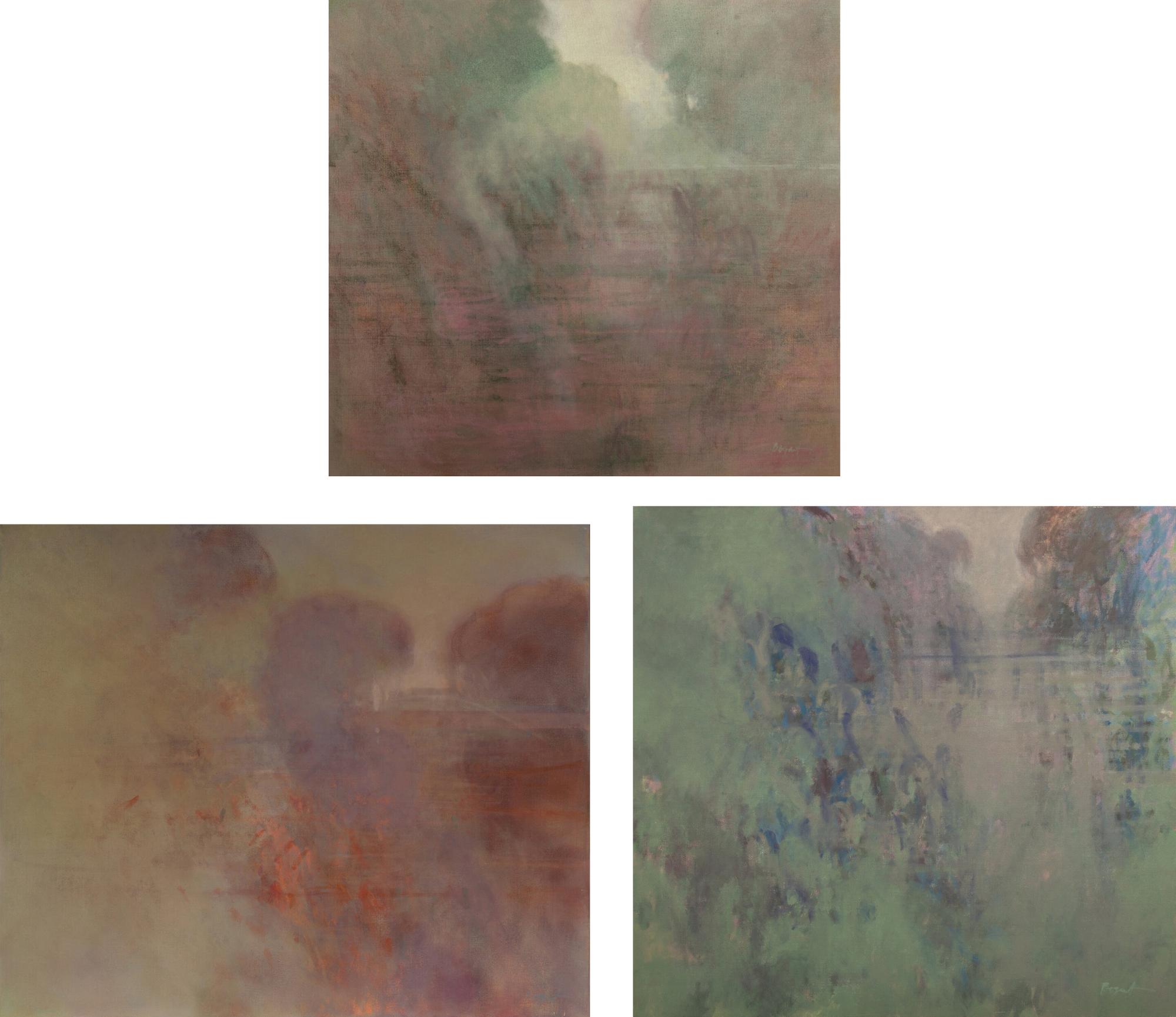 In the Flood of Remembrance, 1982, Poised in the Morning Mist , 1982, and Looking for an Opening in Air , 1979 (a group of three works)