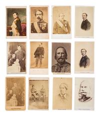 [EARLY PHOTOGRAPHY] Group of 25 commercial American CDVs, 13 European CDVs, and 2 cabinet cards.
