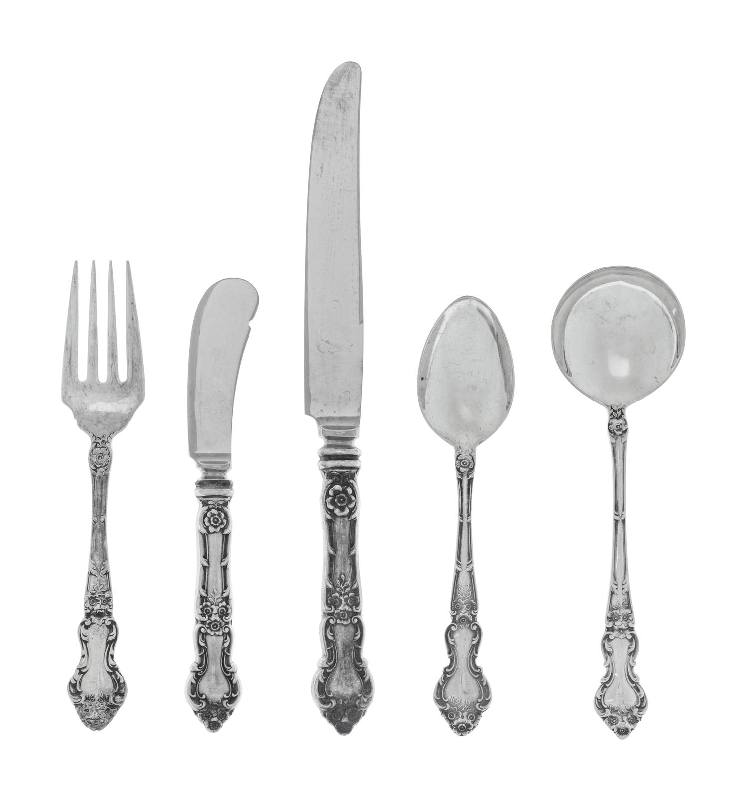 An American Silver Flatware Service