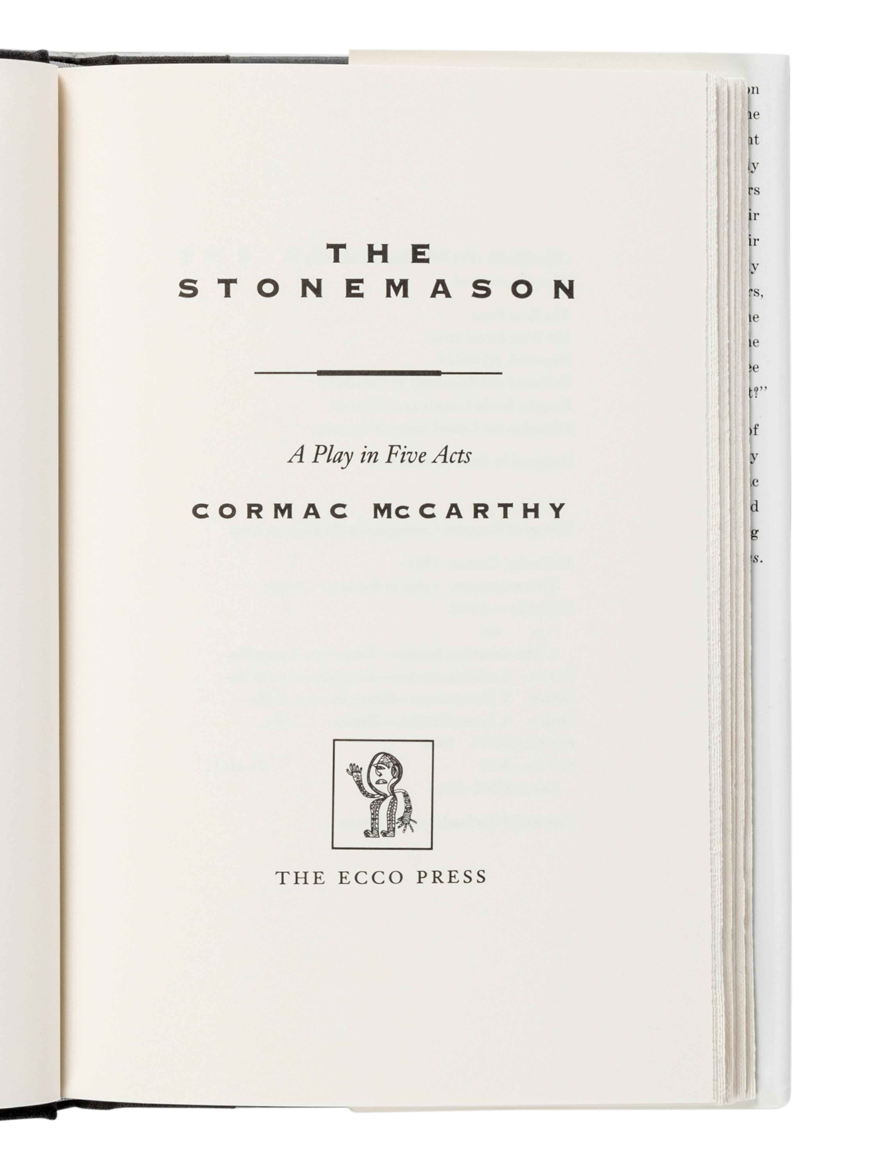 McCARTHY, Cormac (1933-2023). A group of 4 FIRST EDITIONS, comprising: